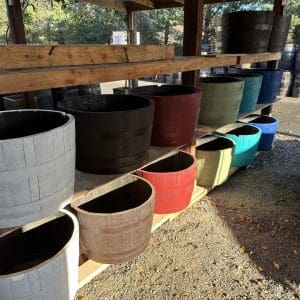 half barrels painted